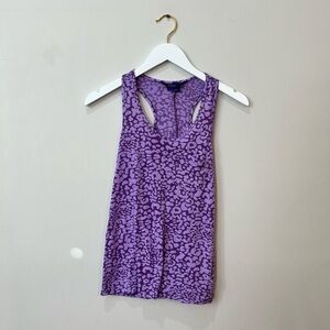 Miley Cyrus Purple Leopard Print Tank Top